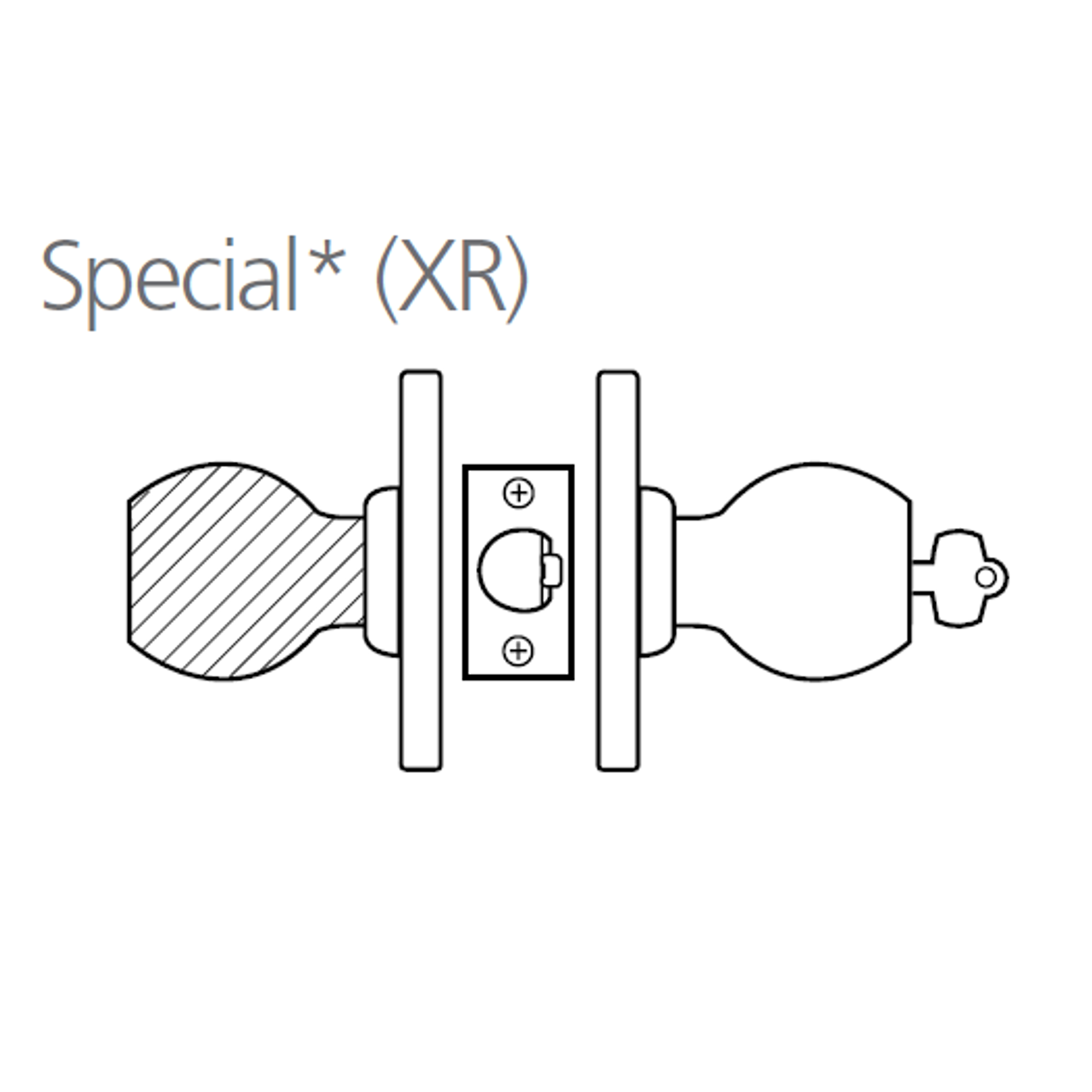 8K37XR4ASTK626 Best 8K Series Special Heavy Duty Cylindrical Knob Locks with Round Style in Satin Chrome