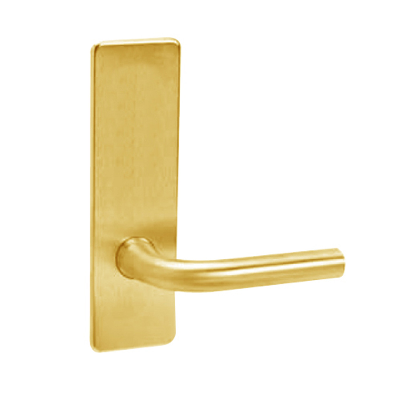 ML2051-RWN-605-CL6 Corbin Russwin ML2000 Series IC 6-Pin Less Core Mortise Office Locksets with Regis Lever in Bright Brass