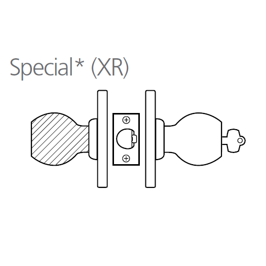 8K37XR4DS3606 Best 8K Series Special Heavy Duty Cylindrical Knob Locks with Round Style in Satin Brass