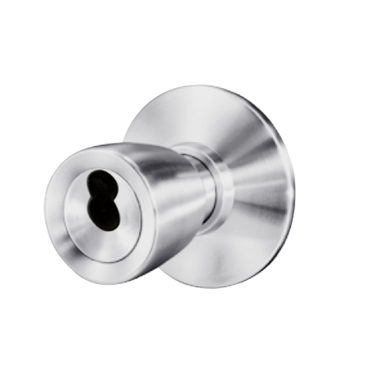 8K47YD6DS3626 Best 8K Series Exit Heavy Duty Cylindrical Knob Locks with Tulip Style in Satin Chrome