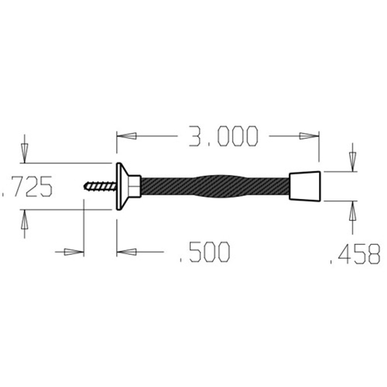 1508-620 Don Jo Spring Base Stop Dimensional View