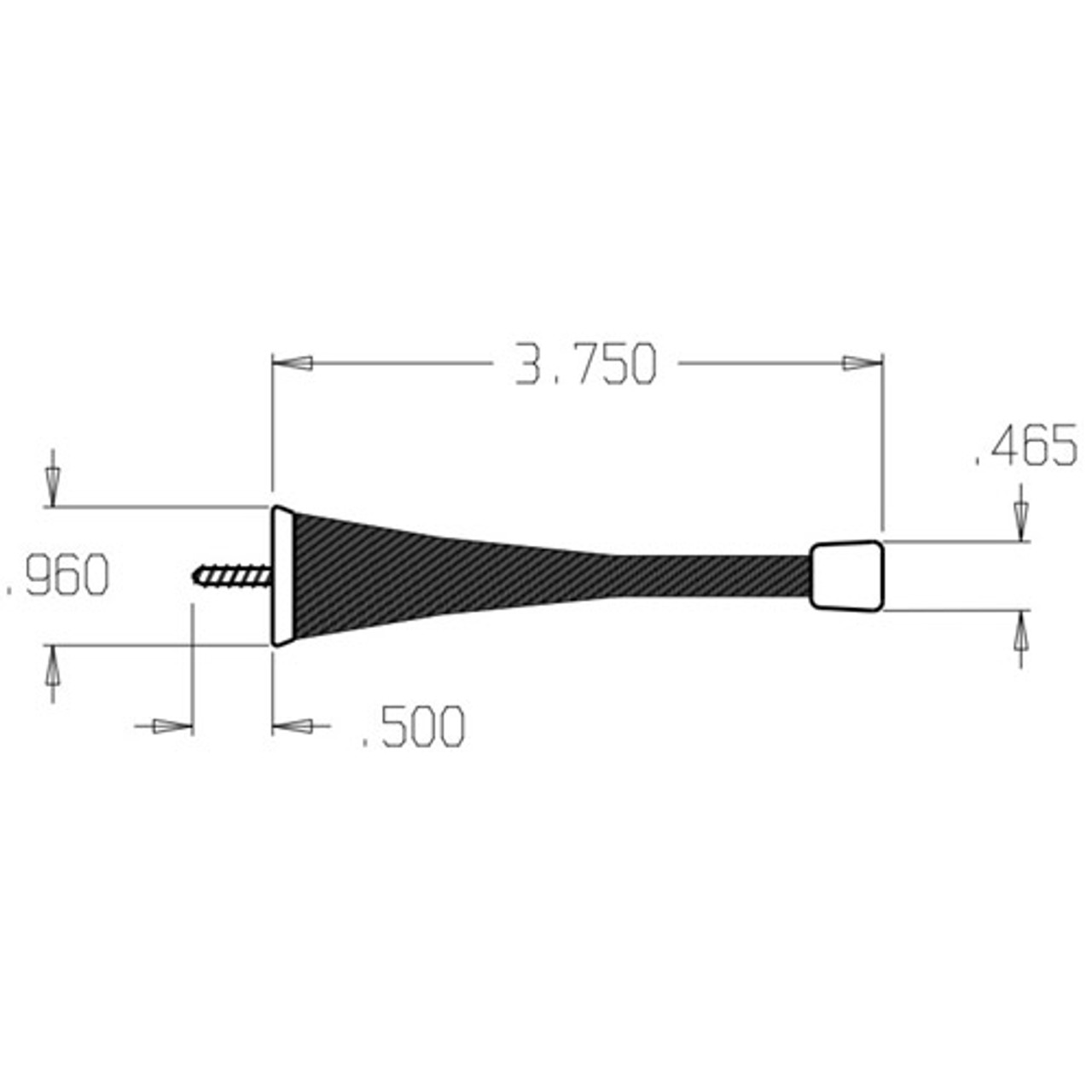 1510-625 Don Jo Spring Base Stop Dimensional View