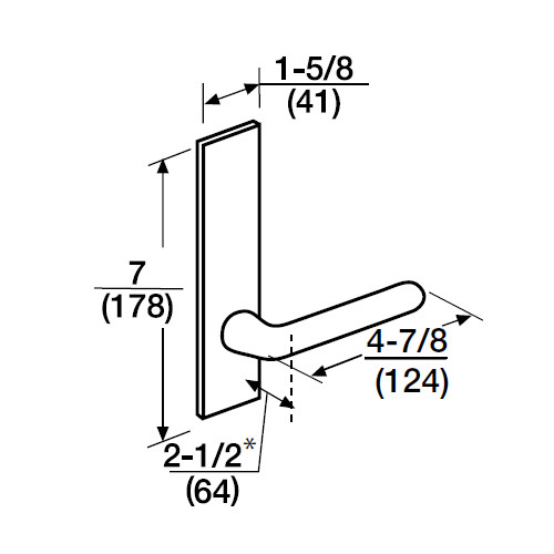 ML2055-RWP-629-LC Corbin Russwin ML2000 Series Mortise Classroom Locksets with Regis Lever in Bright Stainless Steel