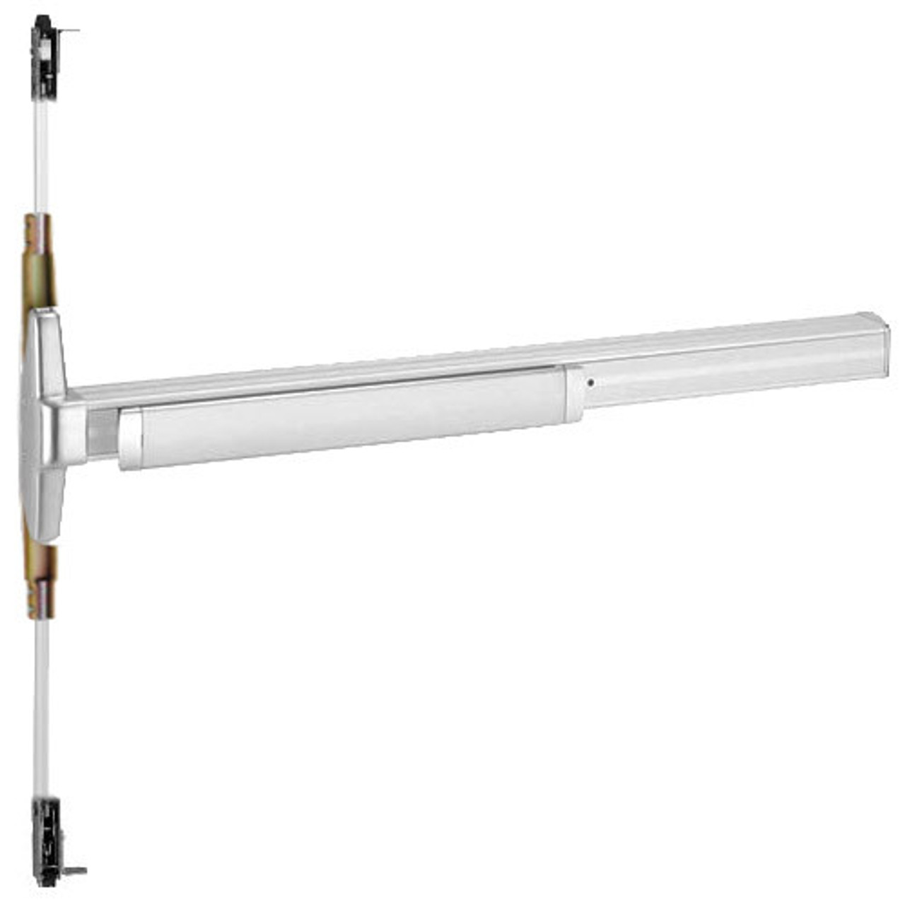 EL3547AEO 3 US28 Von Duprin 3547A Series Exit Only CVR Exit Device with Electric Latch Retraction in Anodized Aluminum