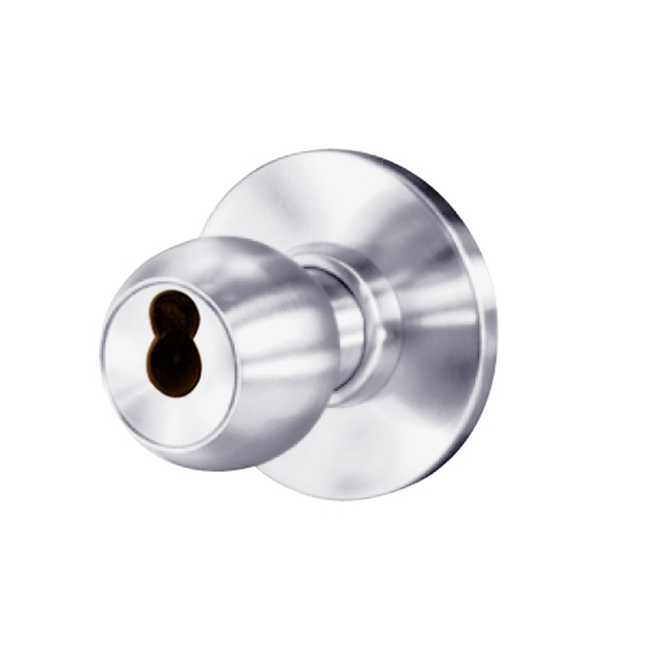 8K57YD4AS3626 Best 8K Series Exit Heavy Duty Cylindrical Knob Locks with Round Style in Satin Chrome