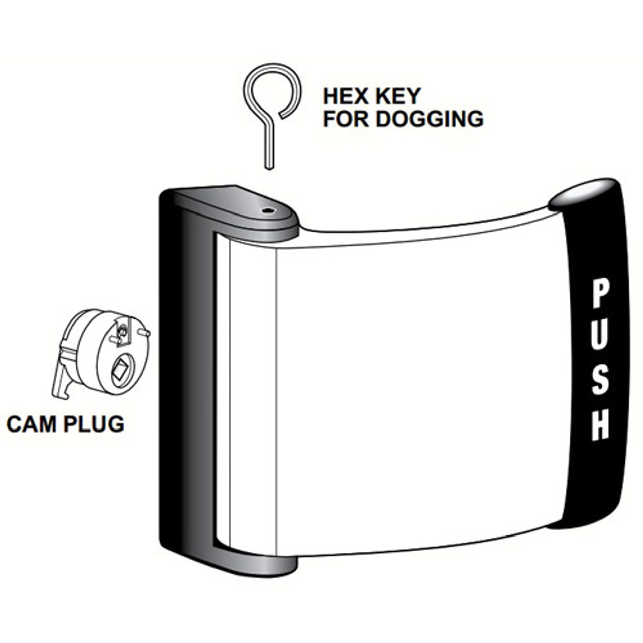 4591M-04-02-US3 Adams Rite Deadlatch Paddle