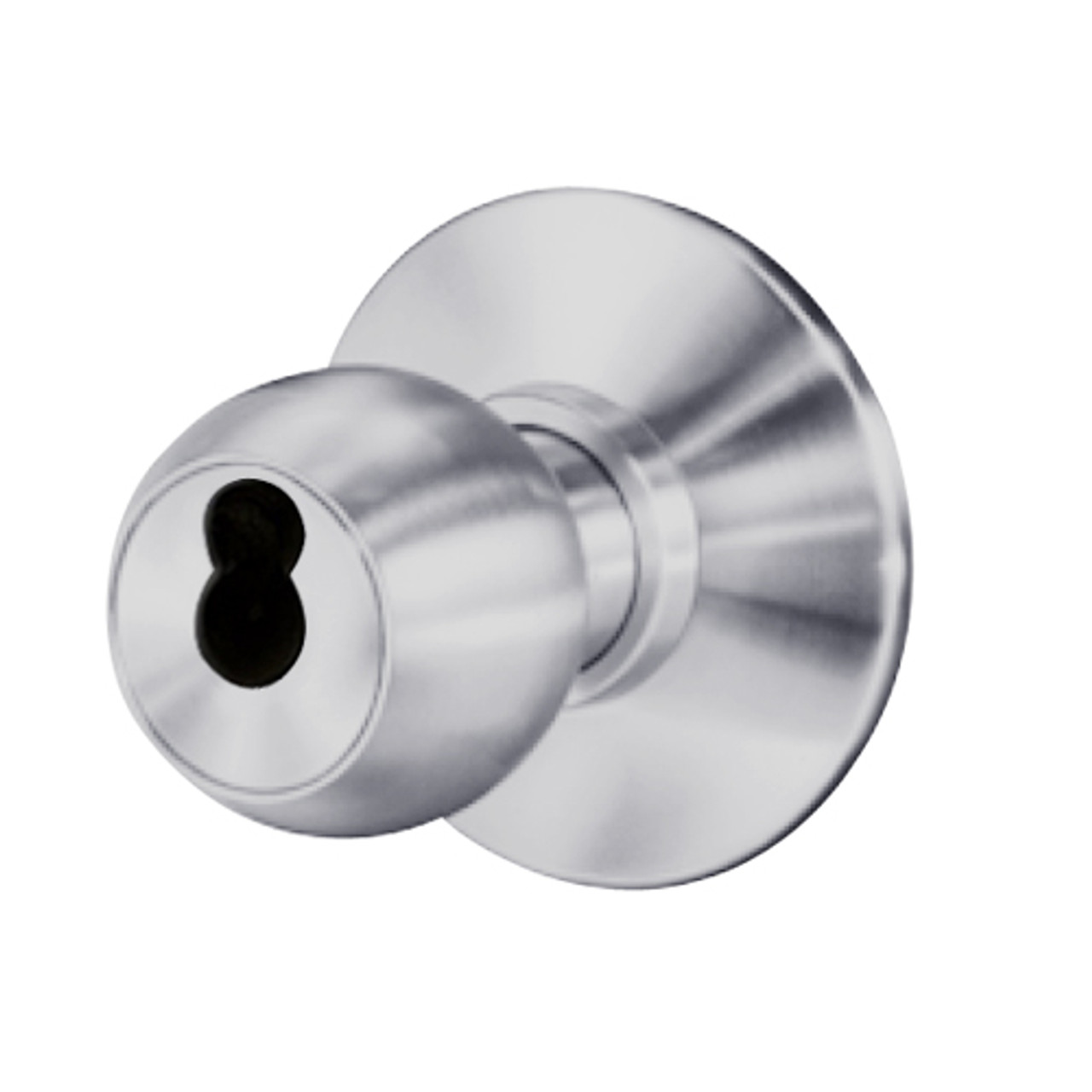 8K47YR4DS3626 Best 8K Series Exit Heavy Duty Cylindrical Knob Locks with Round Style in Satin Chrome