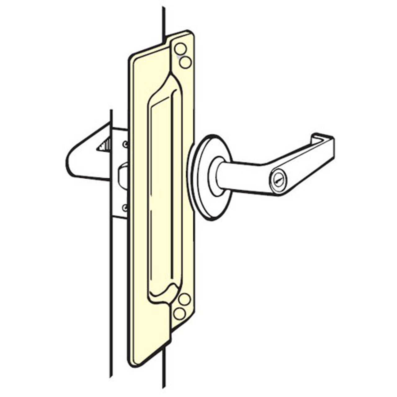 LP-211-EBF-BP Don Jo Latch Protector in Brass Plated Finish