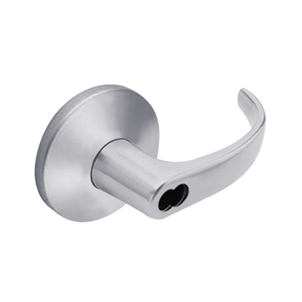 9K47D14LSTK626LM Best 9K Series Storeroom Cylindrical Lever Locks with Curved with Return Lever Design Accept 7 Pin Best Core in Satin Chrome