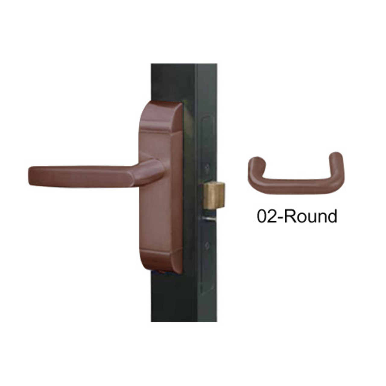 4600-02-512-US10B Adams Rite Heavy Duty Round Deadlatch Handles in Oil Rubbed Bronze Finish