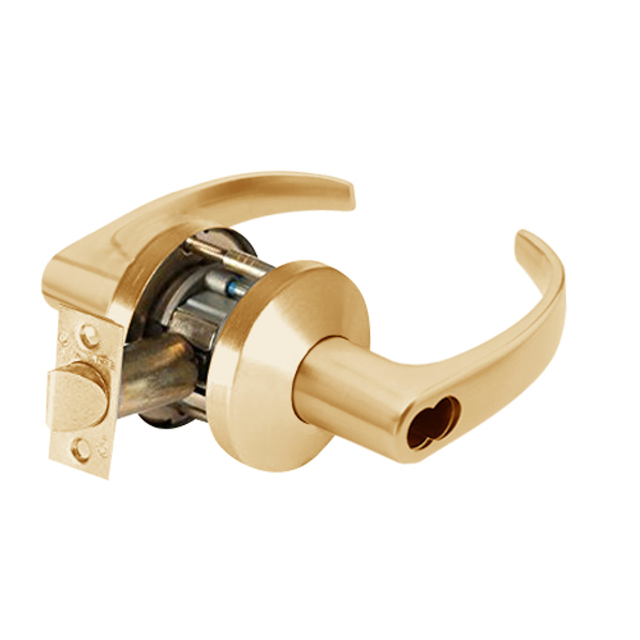 9K37E14KSTK612LM Best 9K Series Service Station Cylindrical Lever Locks with Curved with Return Lever Design Accept 7 Pin Best Core in Satin Bronze