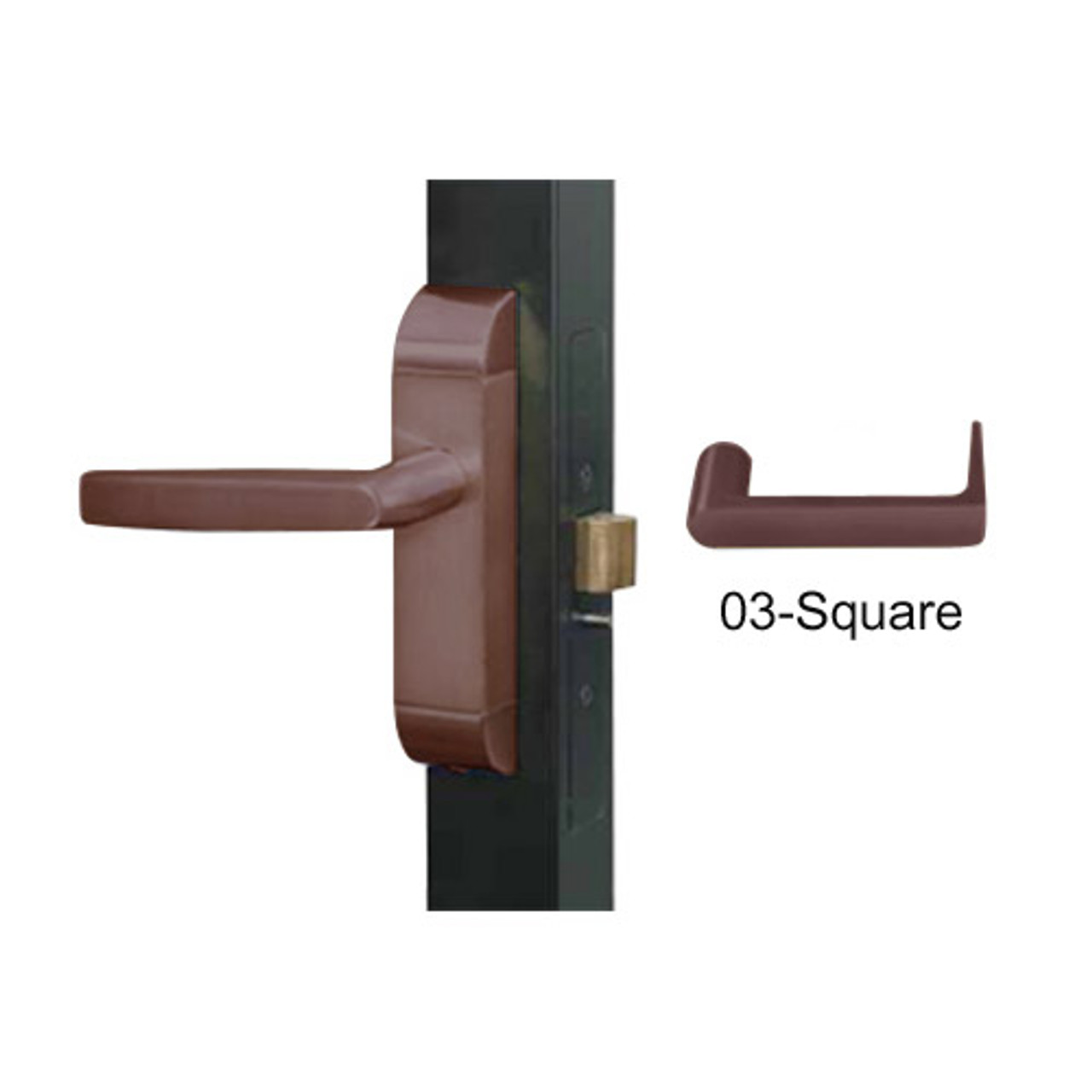 4600-03-632-US10B Adams Rite Heavy Duty Square Deadlatch Handles in Oil Rubbed Bronze Finish