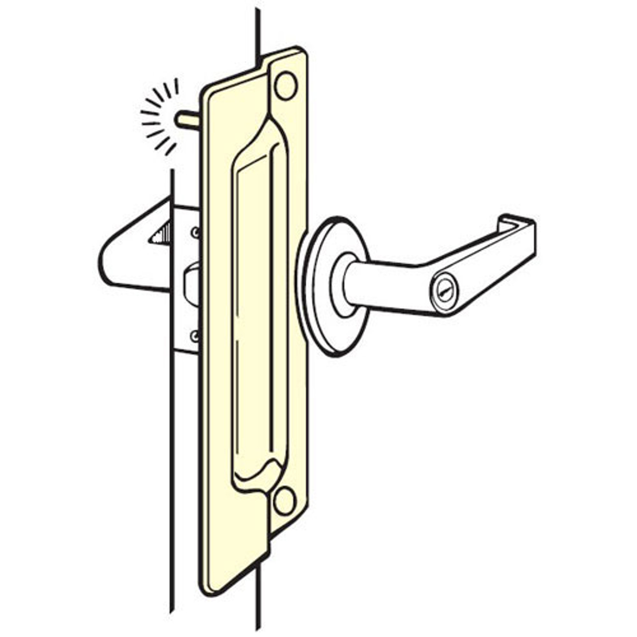 PLP-111-EBF-630 Don Jo Latch Protector in Stainless Steel Finish