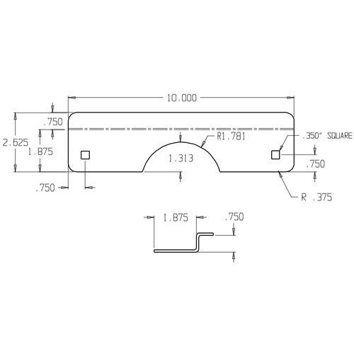 OSLP-210-DU Don Jo Latch Protector in Duro Coated Finish