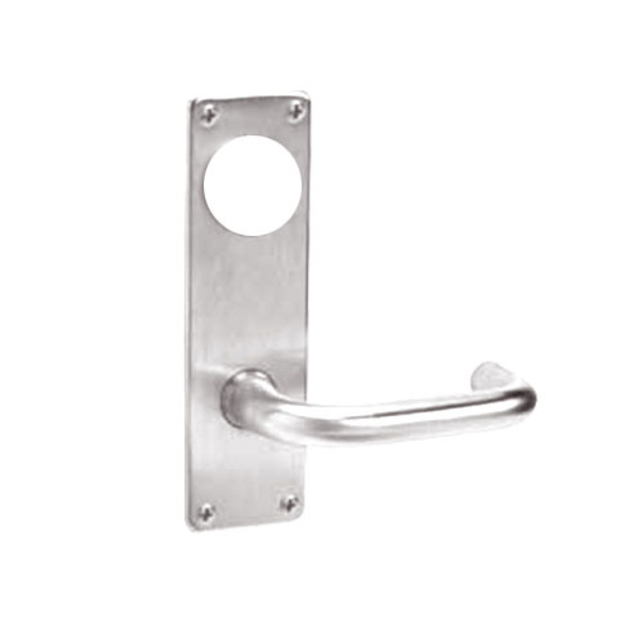 ML2022-LSN-629-CL7 Corbin Russwin ML2000 Series IC 7-Pin Less Core Mortise Store Door Locksets with Lustra Lever with Deadbolt in Bright Stainless Steel
