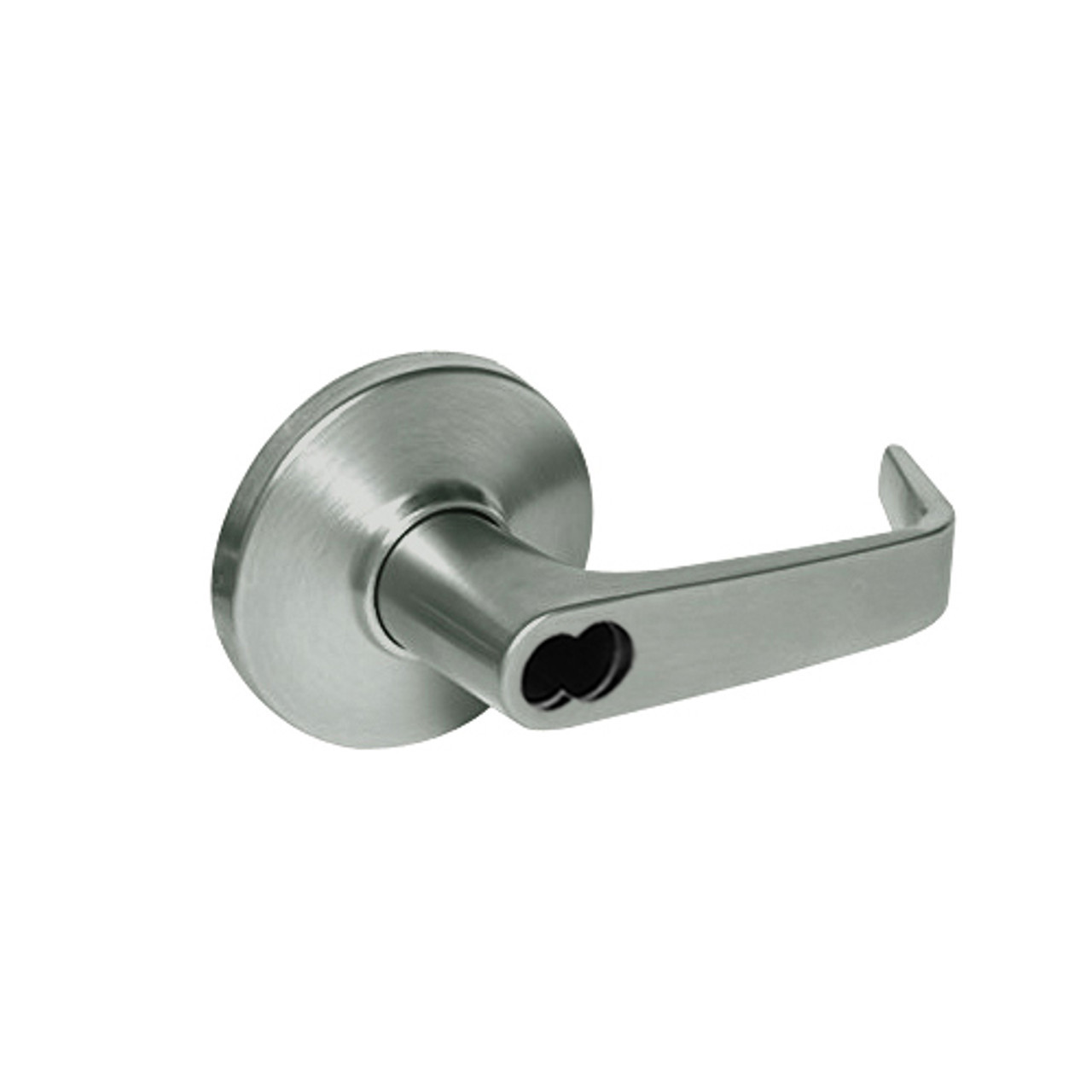 9K57E15DSTK619LM Best 9K Series Service Station Cylindrical Lever Locks with Contour Angle with Return Lever Design Accept 7 Pin Best Core in Satin Nickel