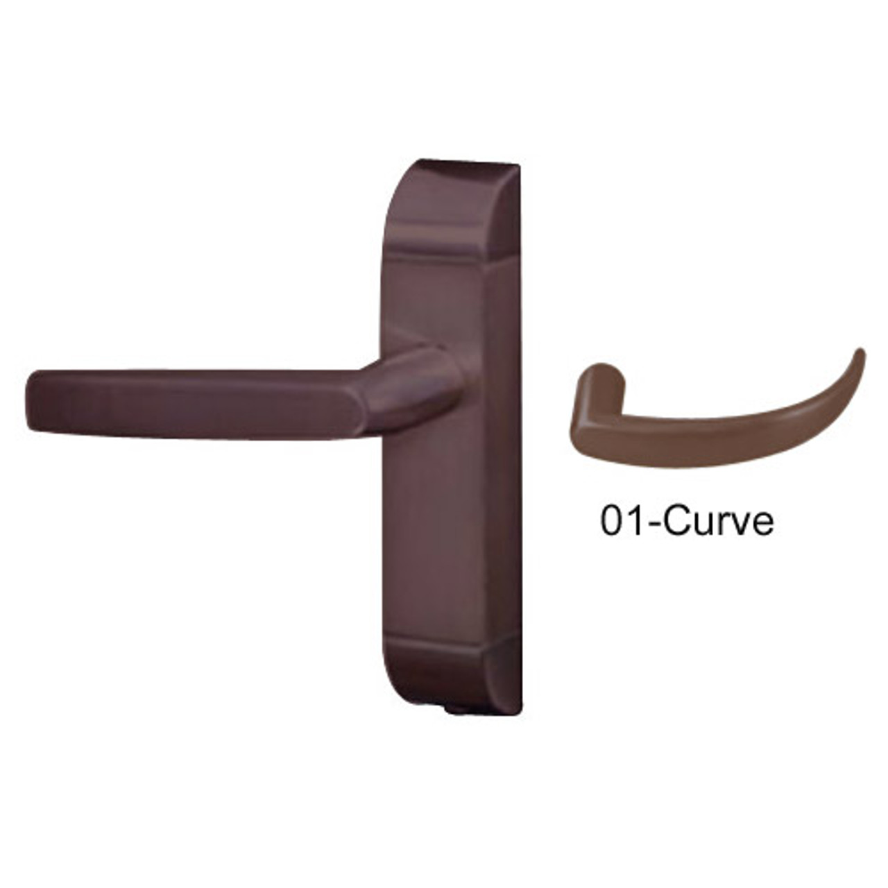 4600-01-541-US10B Adams Rite Heavy Duty Curve Deadlatch Handles in Oil Rubbed Bronze Finish