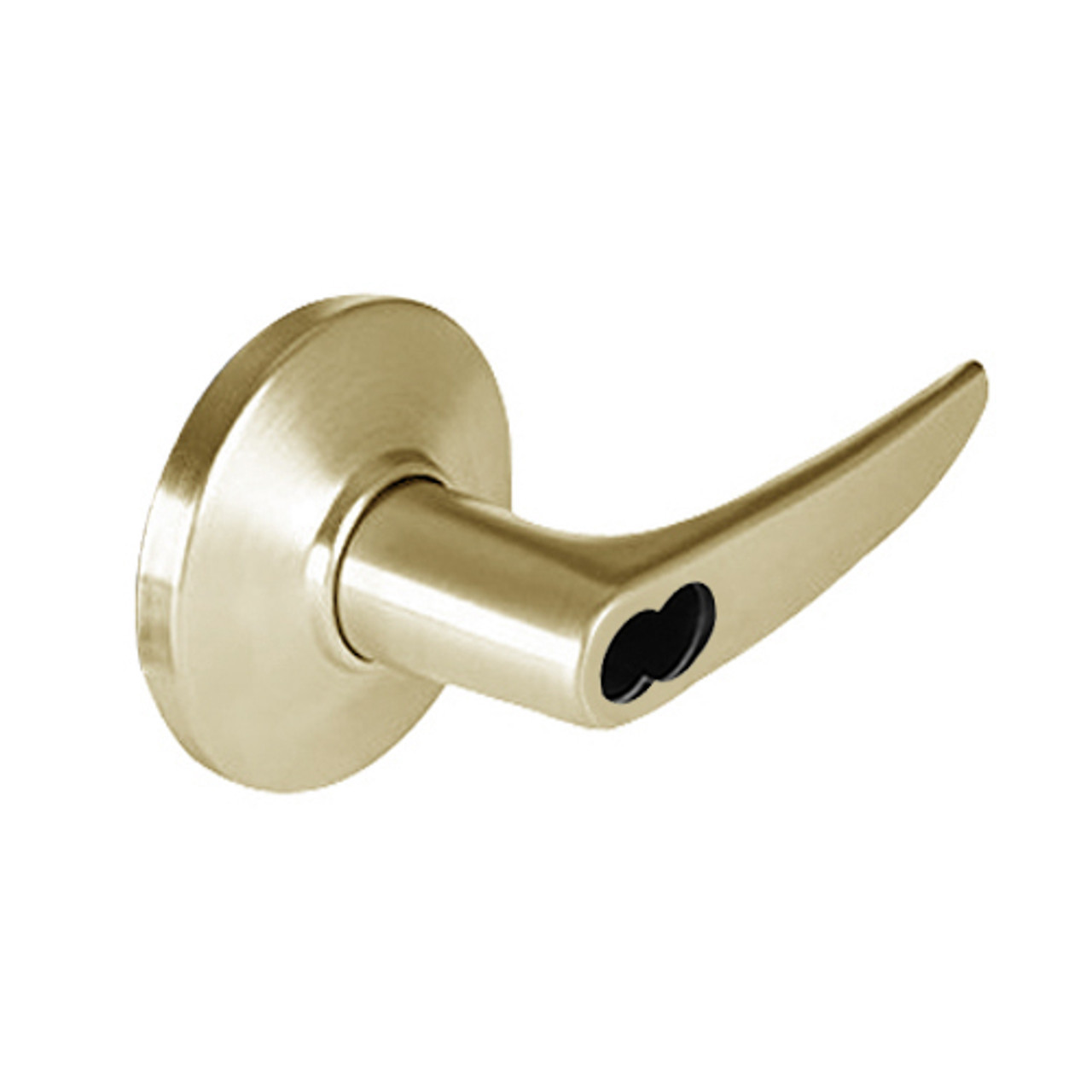9K47T16DSTK606LM Best 9K Series Dormitory Cylindrical Lever Locks with Curved without Return Lever Design Accept 7 Pin Best Core in Satin Brass