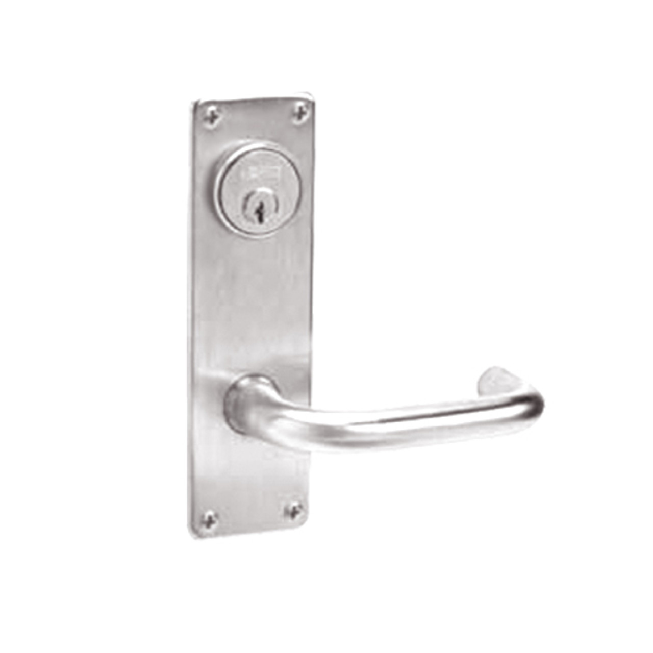 ML2059-LSN-629 Corbin Russwin ML2000 Series Mortise Security Storeroom Locksets with Lustra Lever and Deadbolt in Bright Stainless Steel