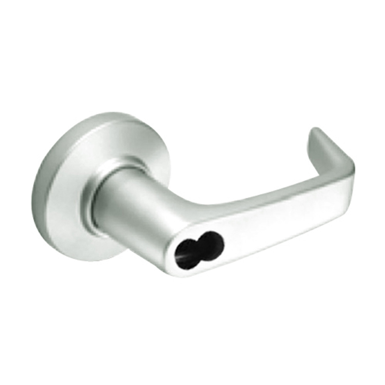 9K37A15CSTK618LM Best 9K Series Dormitory or Storeroom Cylindrical Lever Locks with Contour Angle with Return Lever Design Accept 7 Pin Best Core in Bright Nickel