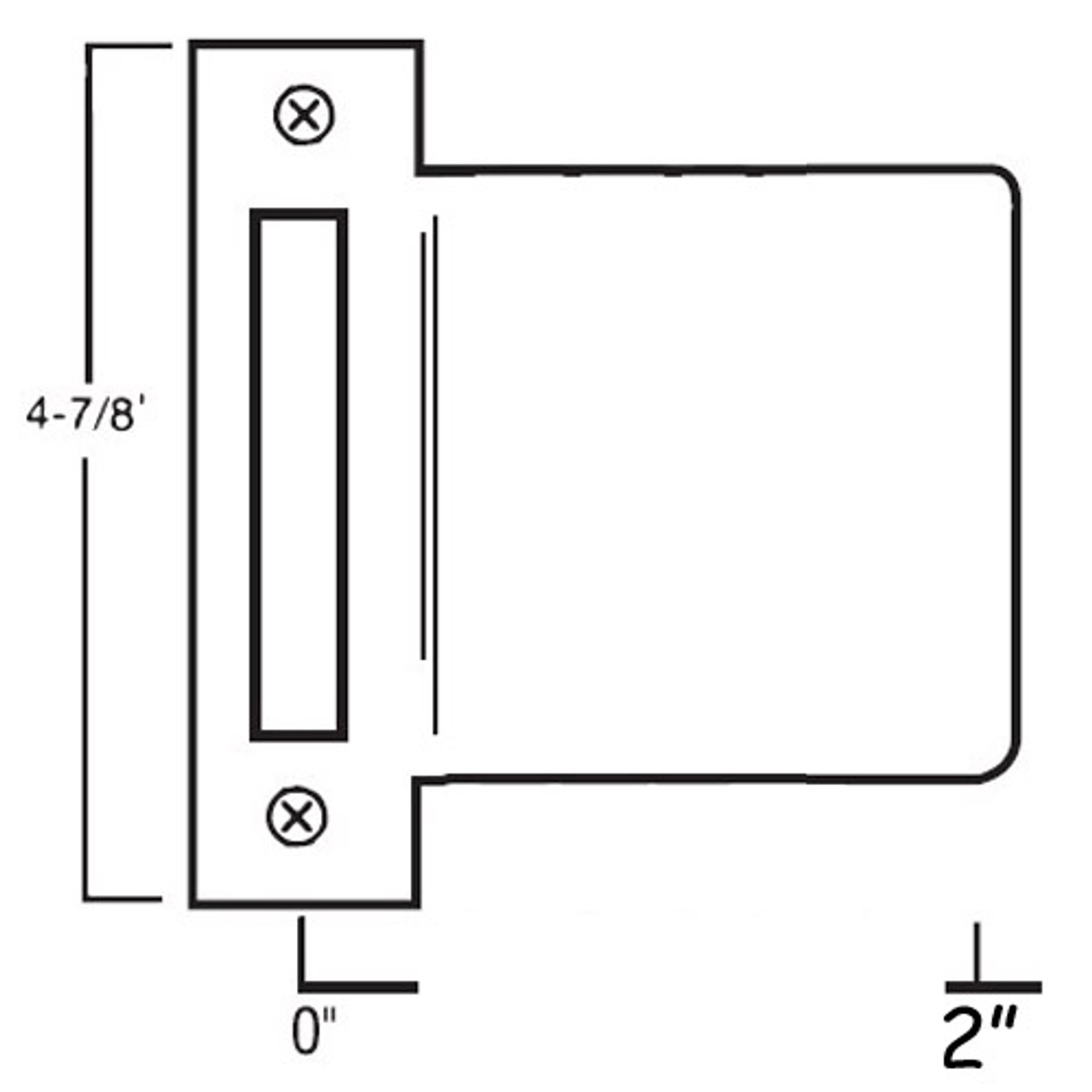 MEST-102-DU Don Jo Mortise Type Extended Lip ANSI Strike