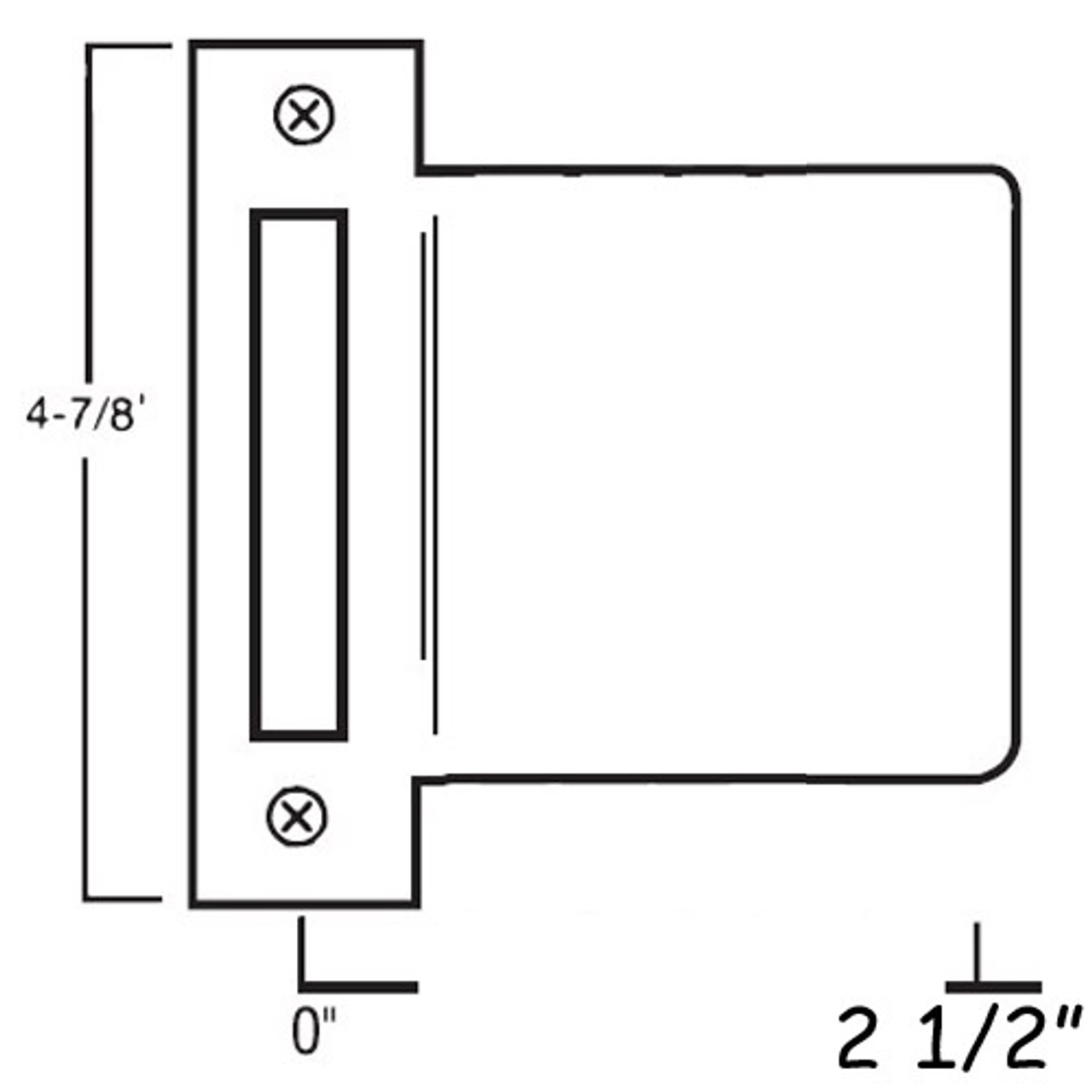 MEST-125-630 Don Jo Mortise Type Extended Lip ANSI Strike