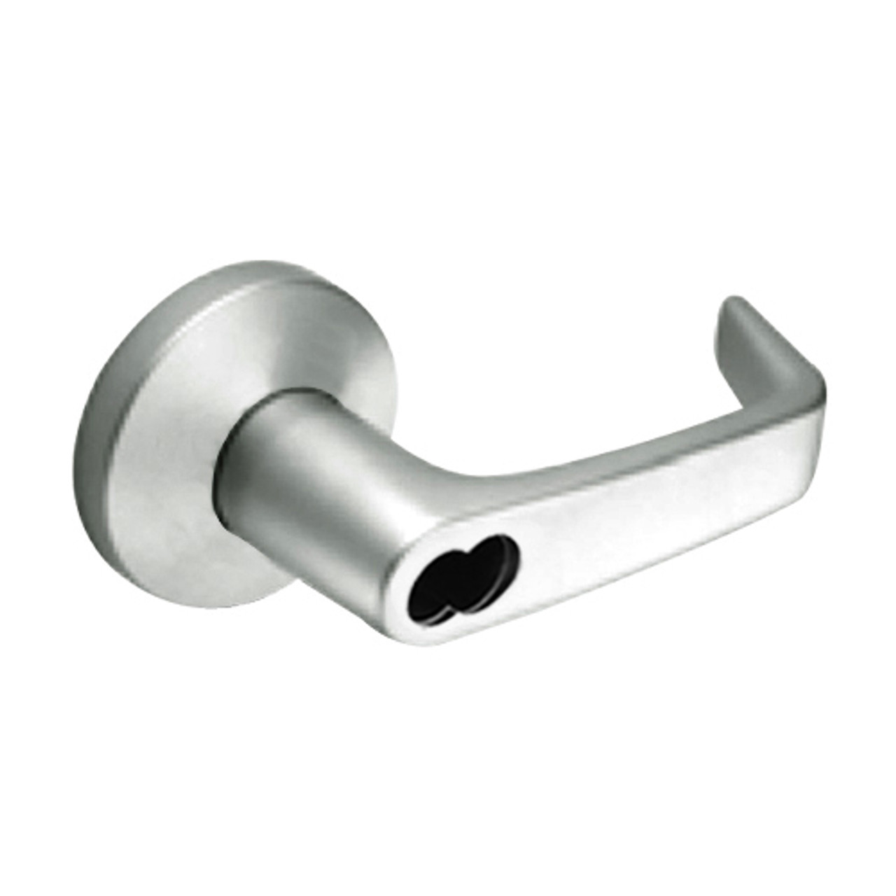 9K57A15KSTK619LM Best 9K Series Dormitory or Storeroom Cylindrical Lever Locks with Contour Angle with Return Lever Design Accept 7 Pin Best Core in Satin Nickel