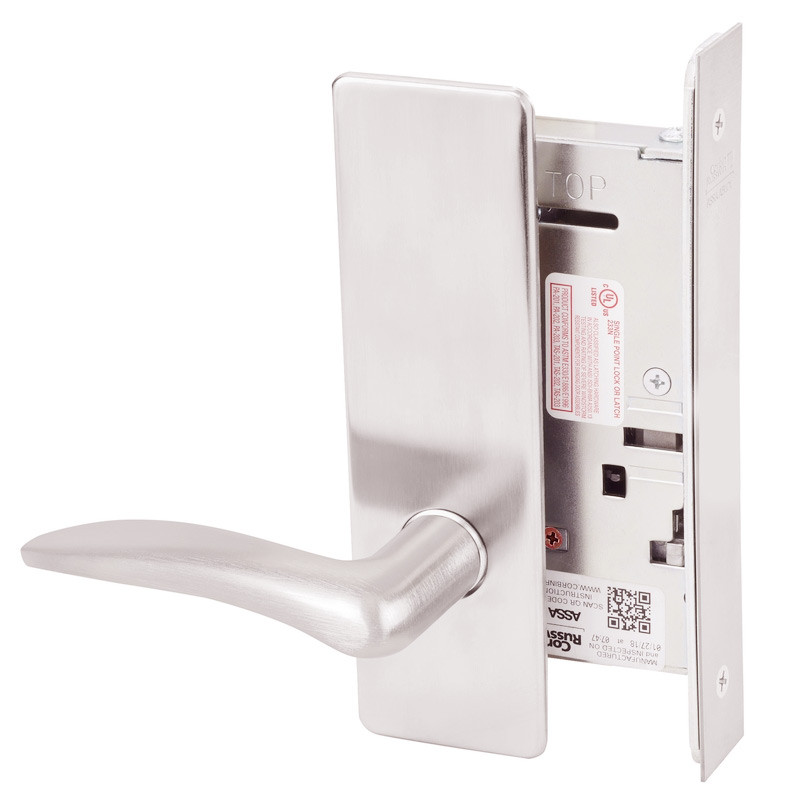 ML2010-DSM-629-LH Corbin Russwin ML2000 Series Mortise Passage Locksets with Drike Lever in Bright Stainless Steel