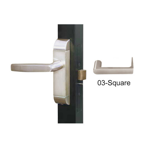 4600M-03-541-US4 Adams Rite Heavy Duty Square Deadlatch Handles in Satin Brass Finish