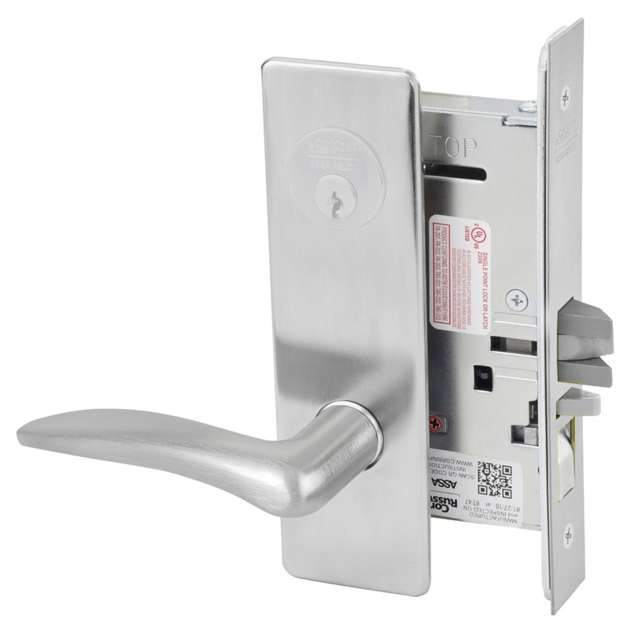 ML2057-DSM-626-RH Corbin Russwin ML2000 Series Mortise Storeroom Locksets with Drike Lever in Satin Chrome