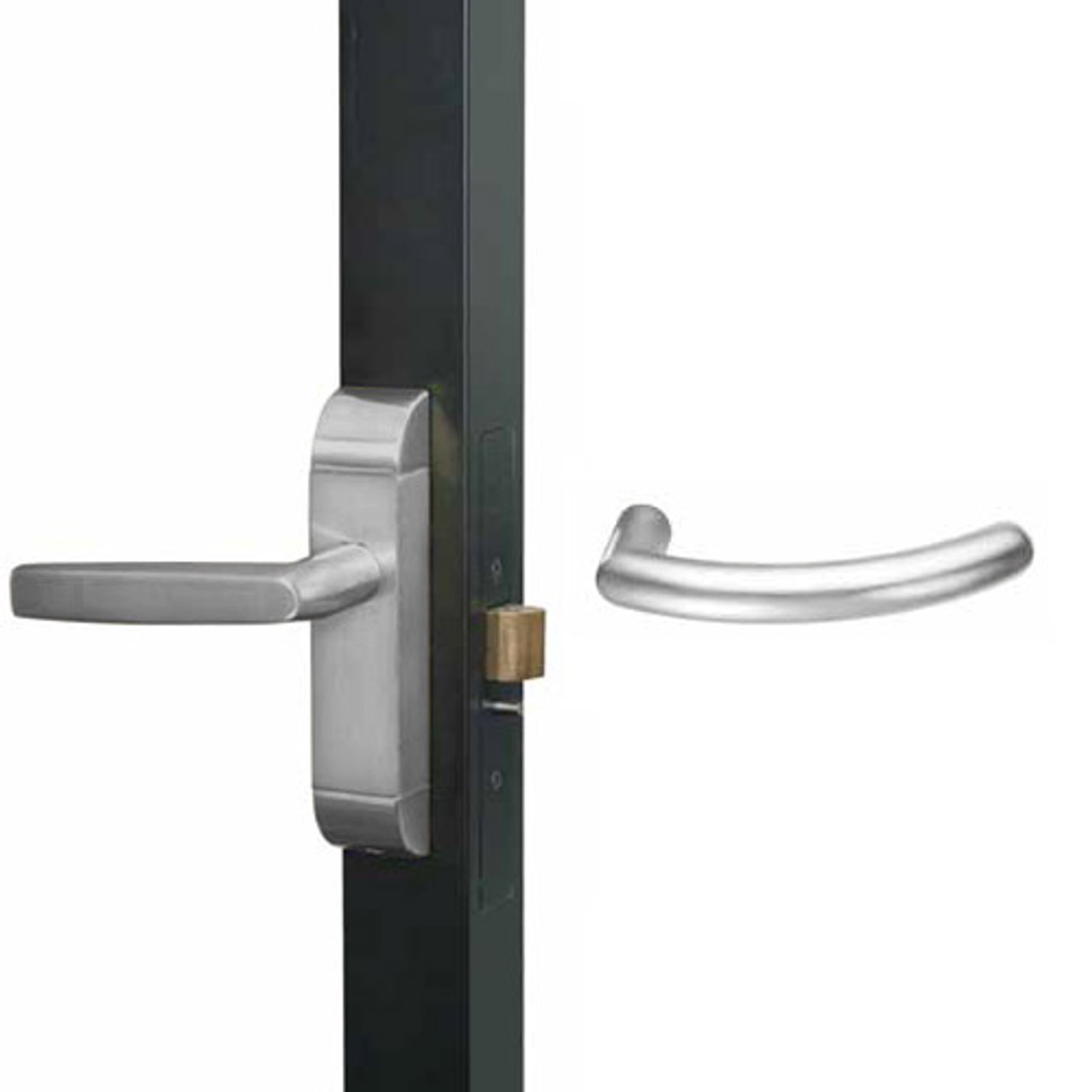 4600M-MG-632-US32 Adams Rite MG Designer Deadlatch handle in Bright Stainless Finish