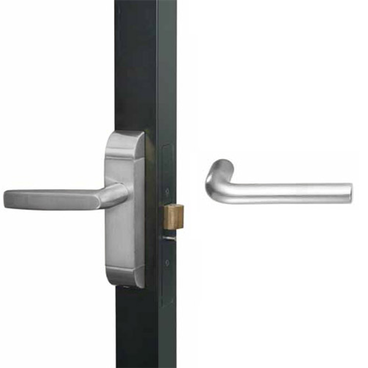 4600M-ME-621-US32 Adams Rite ME Designer Deadlatch handle in Bright Stainless Finish