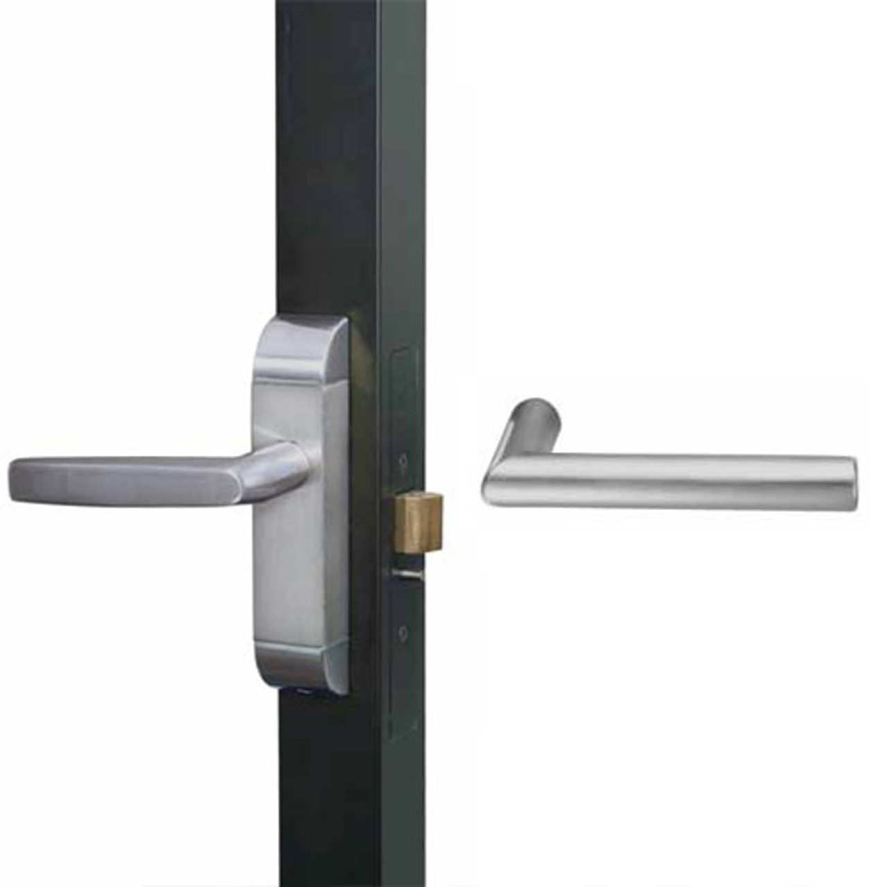 4600M-MI-642-US32D Adams Rite MI Designer Deadlatch handle in Satin Stainless Finish