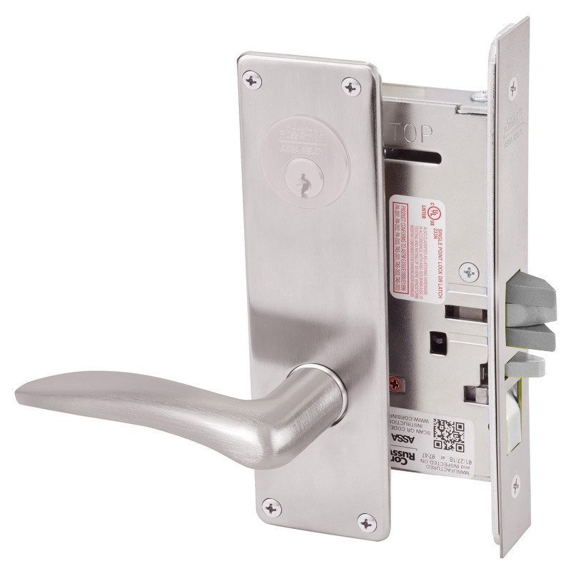 ML2057-DSN-630-LH Corbin Russwin ML2000 Series Mortise Storeroom Locksets with Drike Lever in Satin Stainless