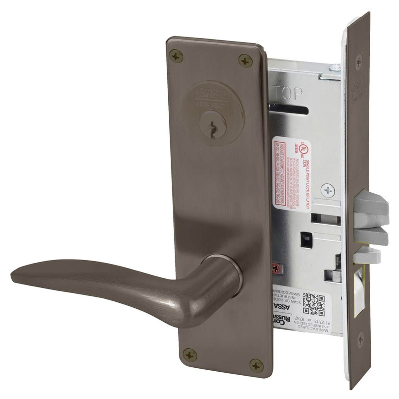 ML2032-DSM-613-RH Corbin Russwin ML2000 Series Mortise Institution Locksets with Drike Lever in Oil Rubbed Bronze