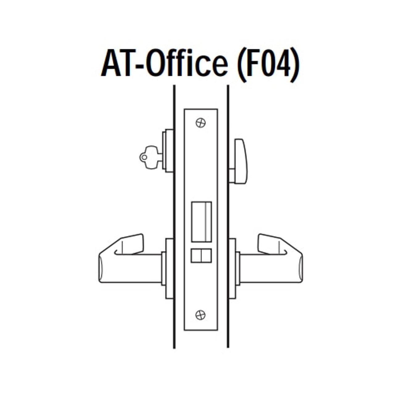 45H7AT14S630VIT Best 40H Series Office Heavy Duty Mortise Lever Lock with Curved with Return Style and Visual Thumbturn Indicato in Satin Stainless Steel