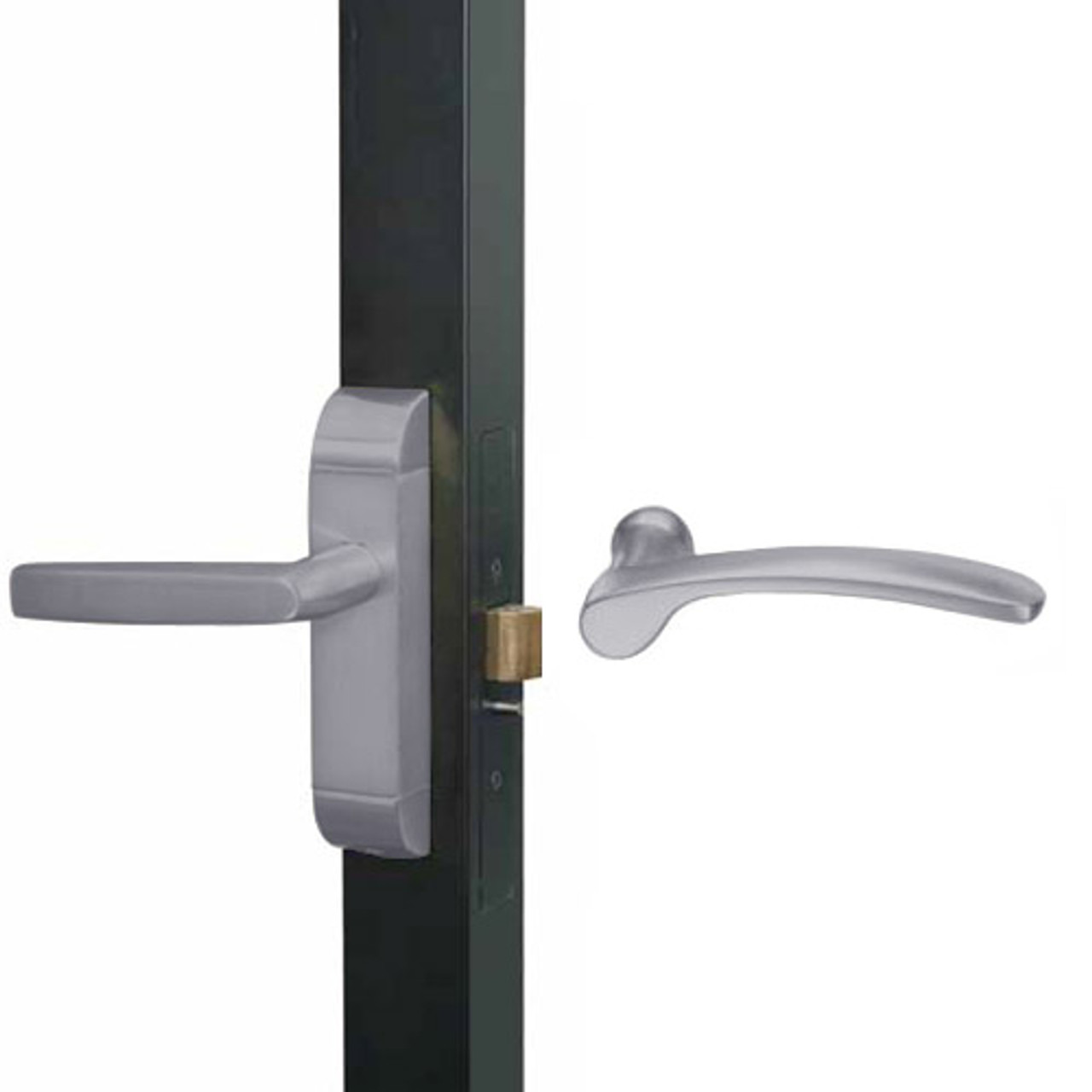 4600M-MN-631-US32D Adams Rite MN Designer Deadlatch handle in Satin Stainless Finish