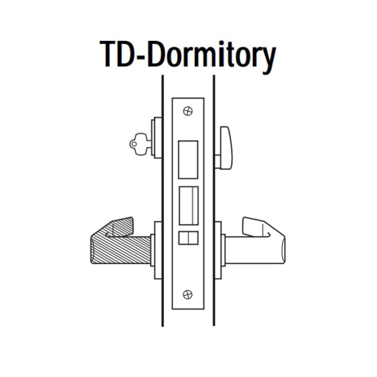 45H7TD3H613VIN Best 45H Series Dormitory with Deadbolt Heavy Duty Mortise Lever Lock with Solid Tube Return Style and Visual Keyed Indicator in Oil Rubbed Bronze