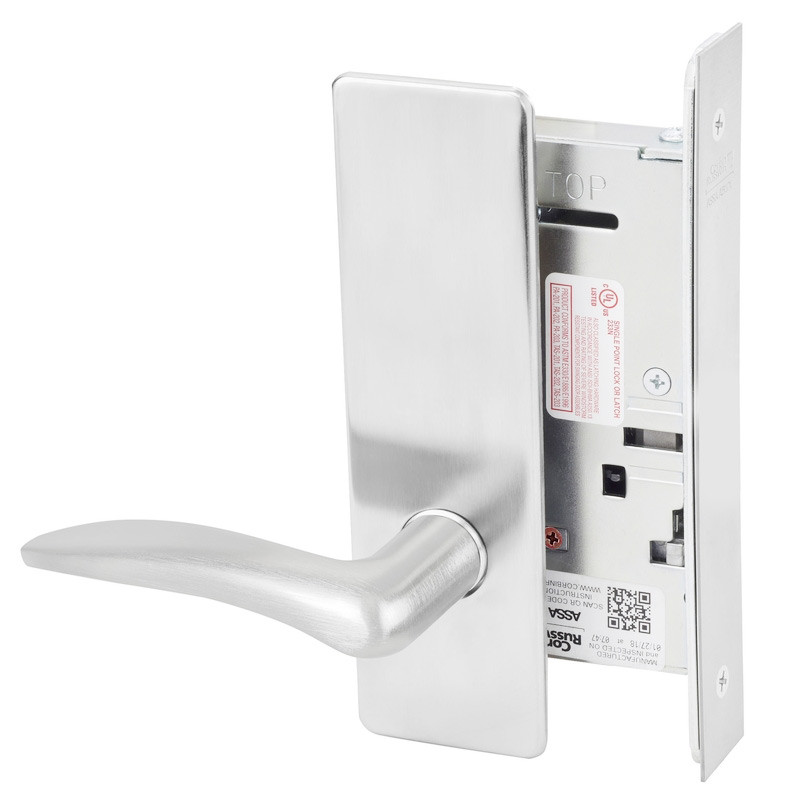 ML2030-DSP-625-LH-M31 Corbin Russwin ML2000 Series Mortise Privacy Locksets with Drike Lever in Bright Chrome