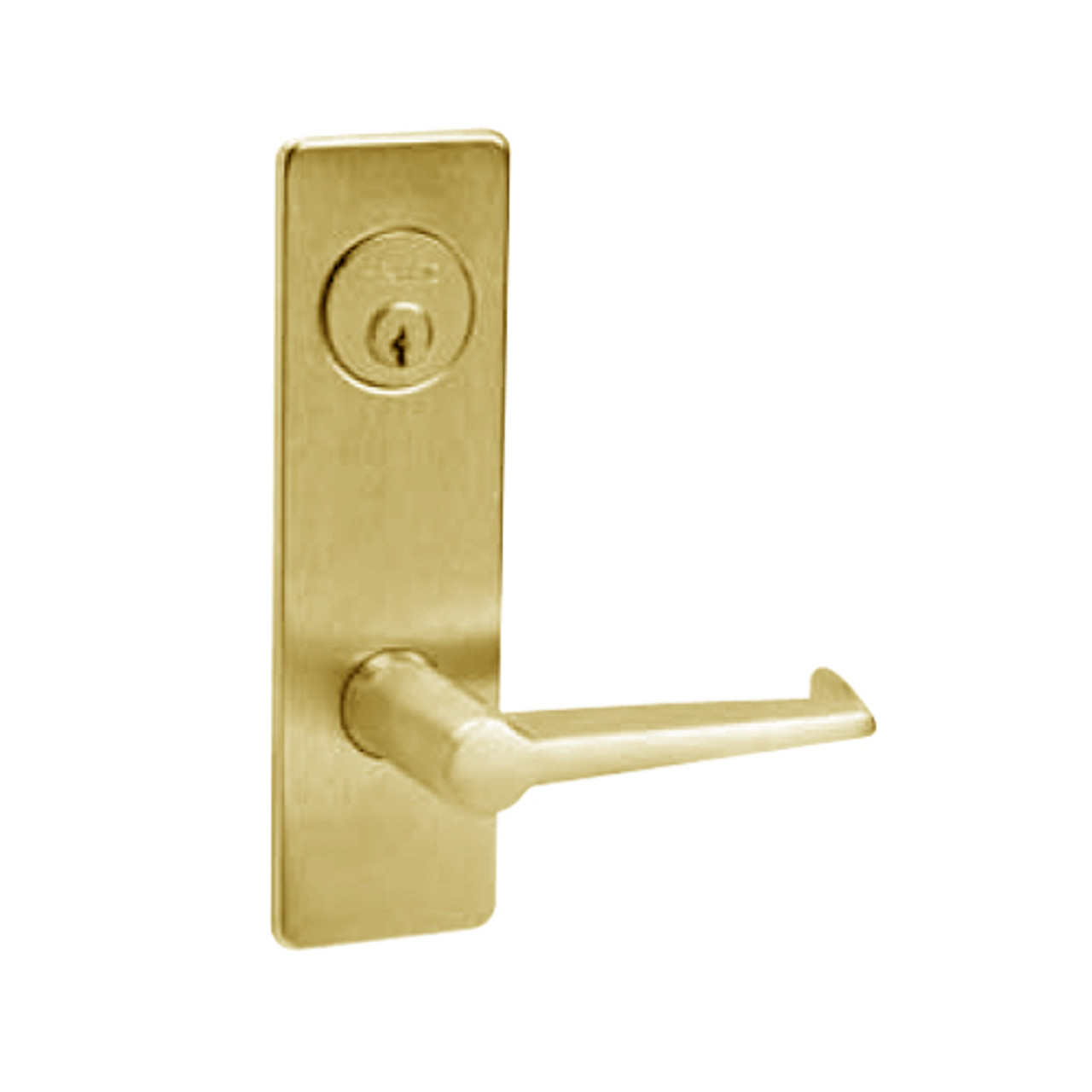 ML2068-ESP-605 Corbin Russwin ML2000 Series Mortise Privacy or Apartment Locksets with Essex Lever in Bright Brass