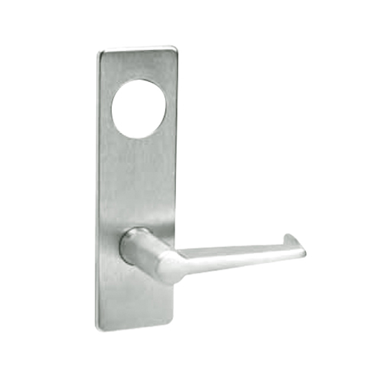 ML2048-ESP-618-CL7 Corbin Russwin ML2000 Series IC 7-Pin Less Core Mortise Entrance Locksets with Essex Lever in Bright Nickel