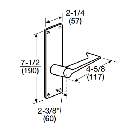 ML2069-ESN-613-CL6 Corbin Russwin ML2000 Series IC 6-Pin Less Core Mortise Institution Privacy Locksets with Essex Lever in Oil Rubbed Bronze