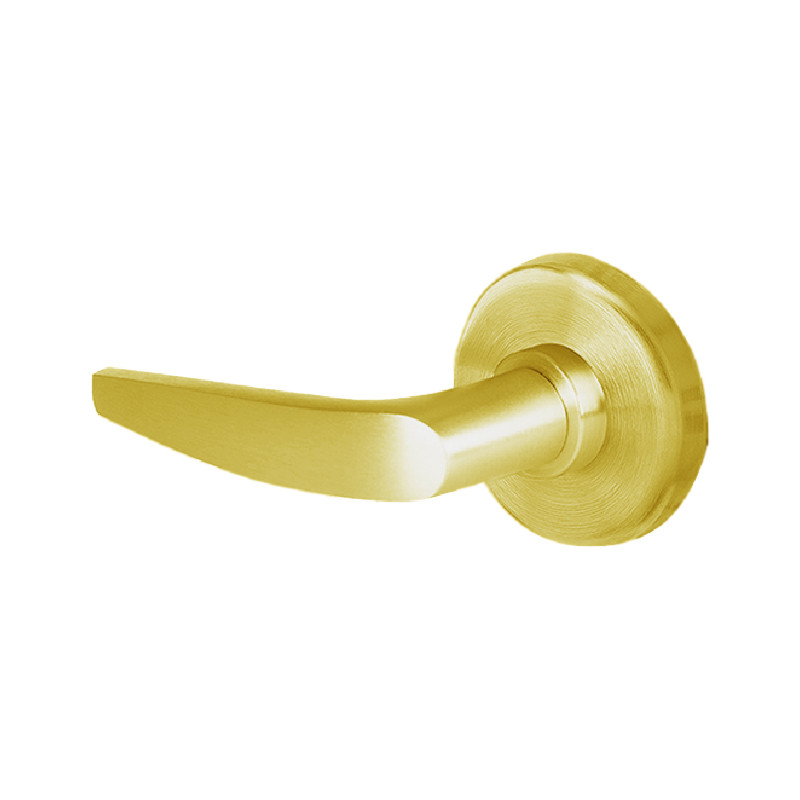 45HW7TWEU16H606 Best 40HW series Double Key Deadbolt Fail Secure Electromechanical Mortise Lever Lock with Curved w/ No Return Style in Satin Brass
