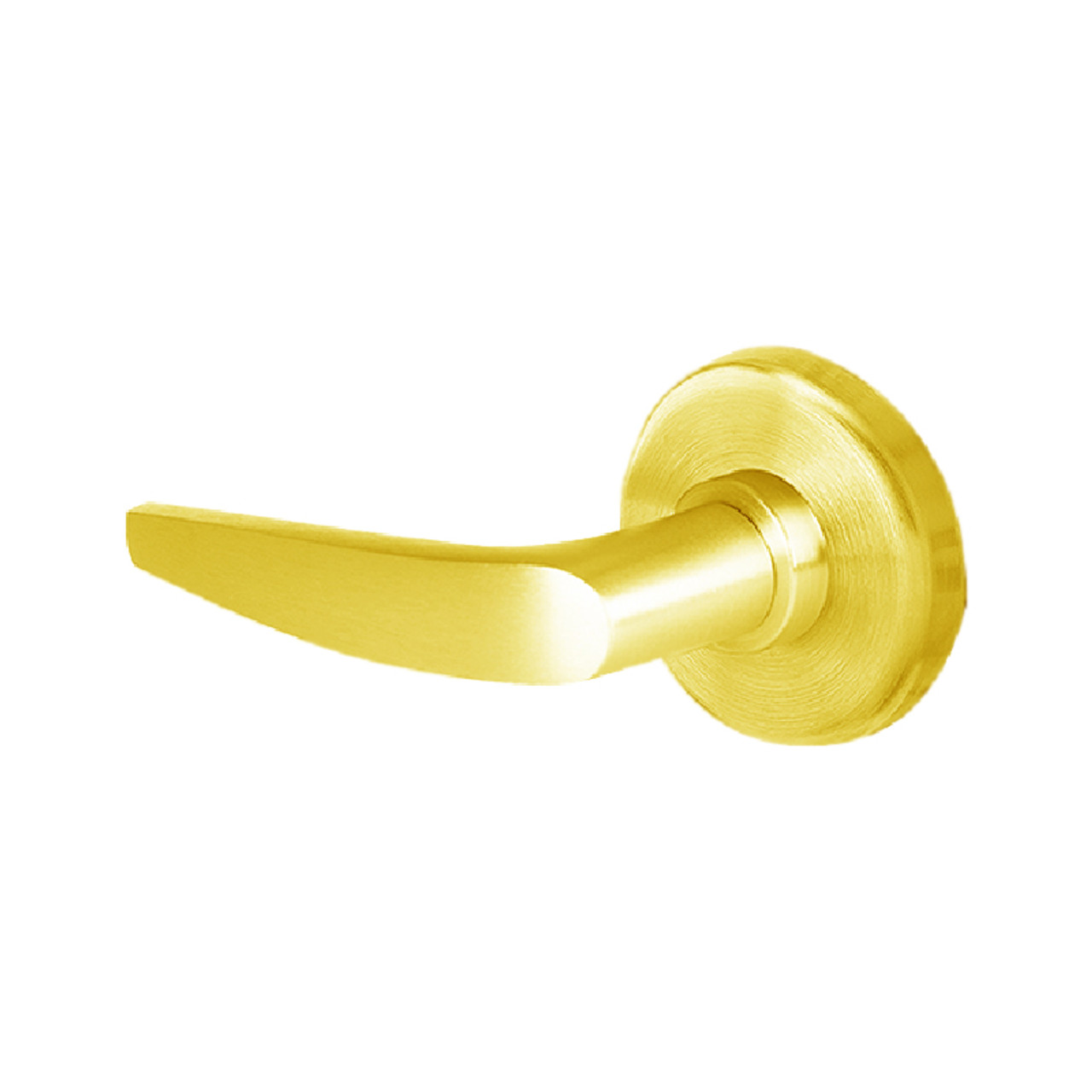 45HW7TWEL16H605 Best 40HW series Double Key Deadbolt Fail Safe Electromechanical Mortise Lever Lock with Curved w/ No Return Style in Bright Brass