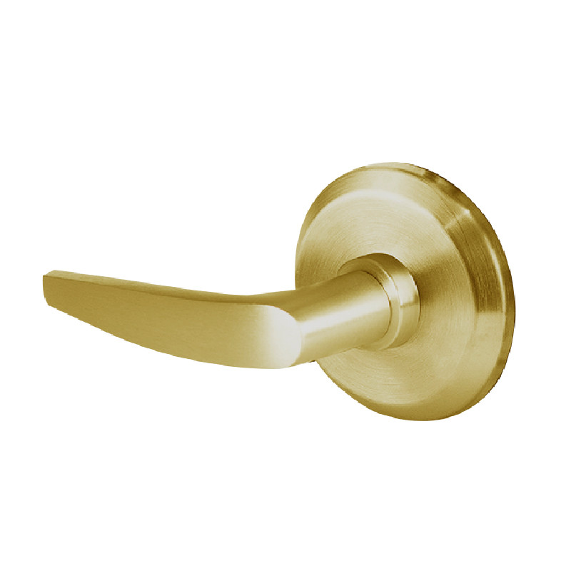 45HW7TDEL16S606RQE Best 40HW series Single Key Deadbolt Fail Safe Electromechanical Mortise Lever Lock with Curved w/ No Return Style in Satin Brass