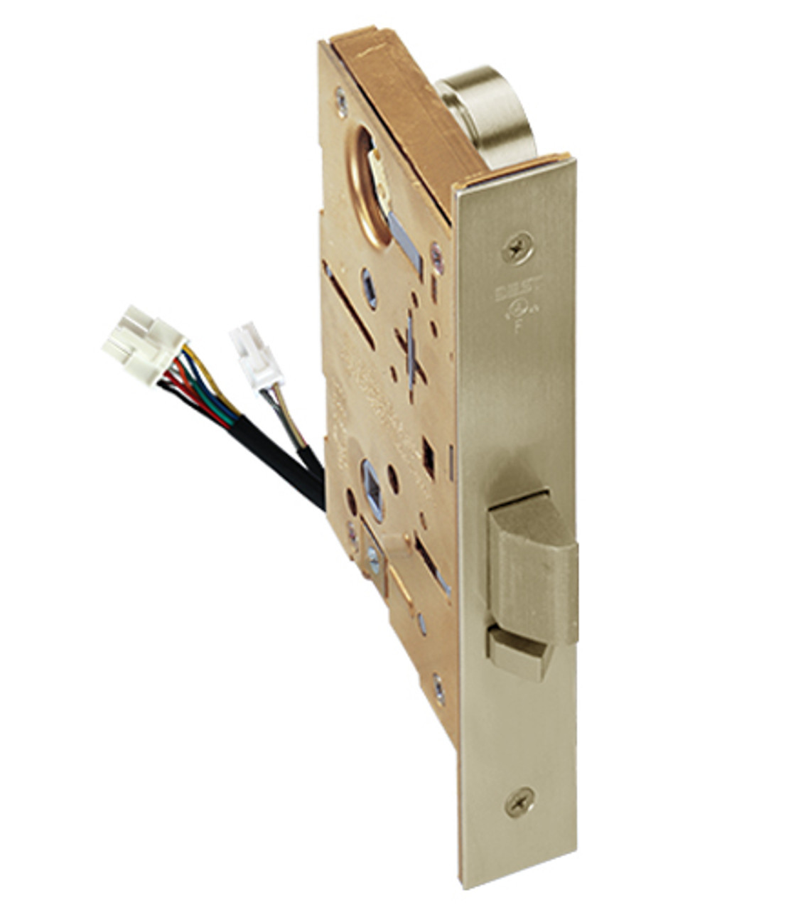 45HW7WEL16H60612V Best 40HW series Double Key Latch Fail Safe Electromechanical Mortise Lock with Curved w/ No Return Style in Satin Brass