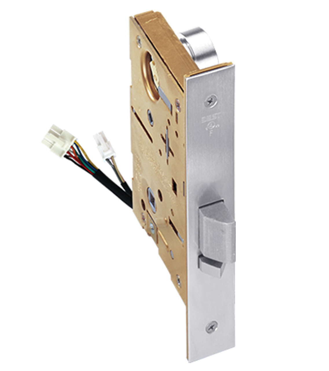 45HW7WEL16R625RQE Best 40HW series Double Key Latch Fail Safe Electromechanical Mortise Lock with Curved w/ No Return Style in Bright Chrome