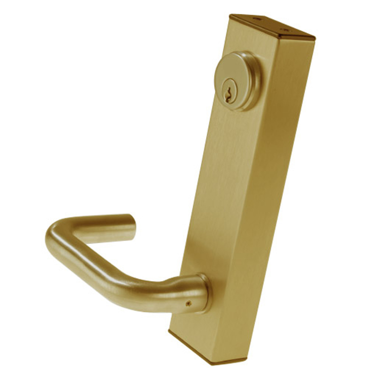 3080-02-0-96-US4 Adams Rite Standard Entry Trim with Round Lever in Satin Brass Finish