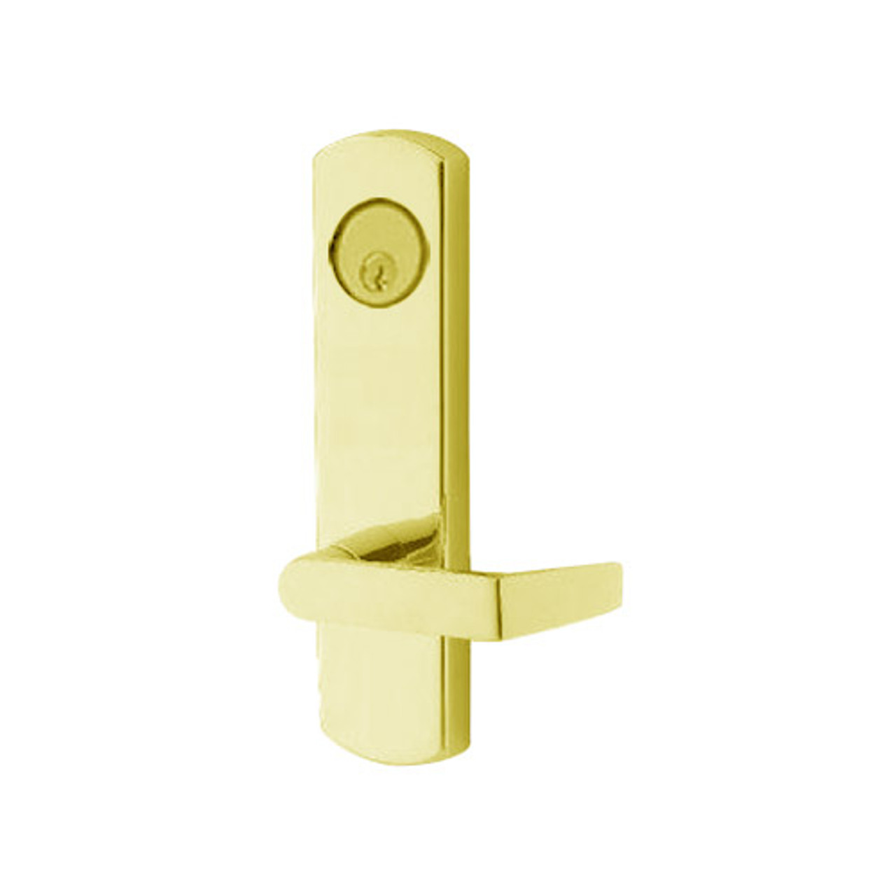 3080-03-0-33-US3 Adams Rite Standard Entry Trim with Square Lever in Bright Brass Finish