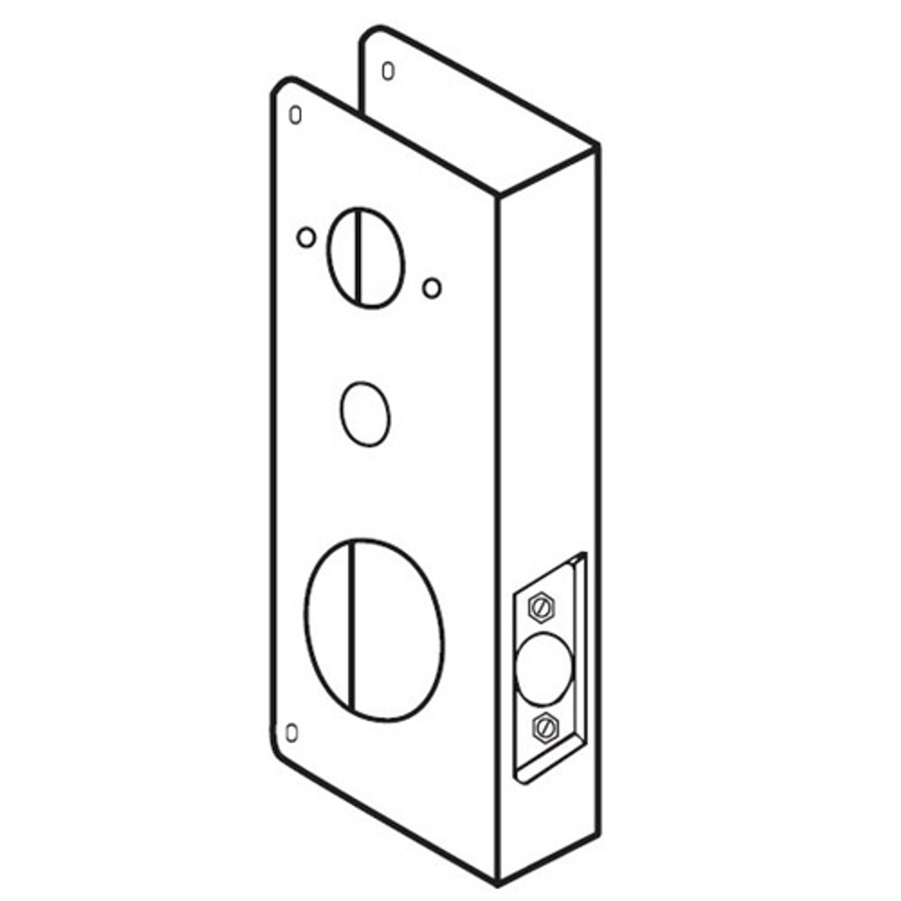 9-AB-CW Don Jo Wrap-Around Plate for Kaba/Simplex 1000 Series